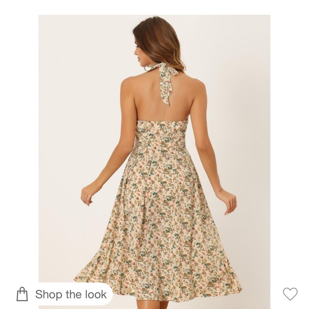 Floral Halter Maxi Dress - Picture 7 of 8
